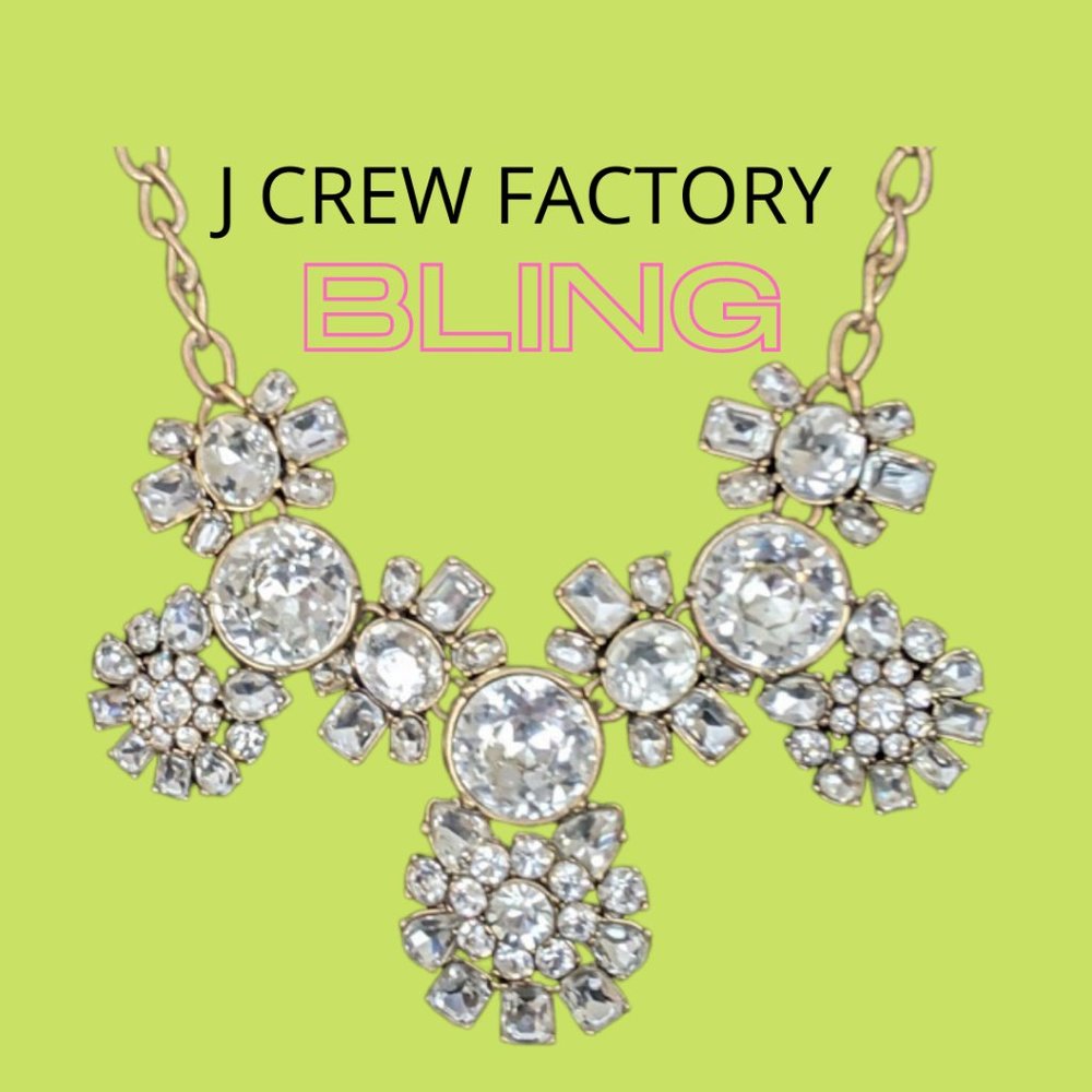 J CREW Factory CRYSTAL ORB DOT STATEMENT NECKLACE